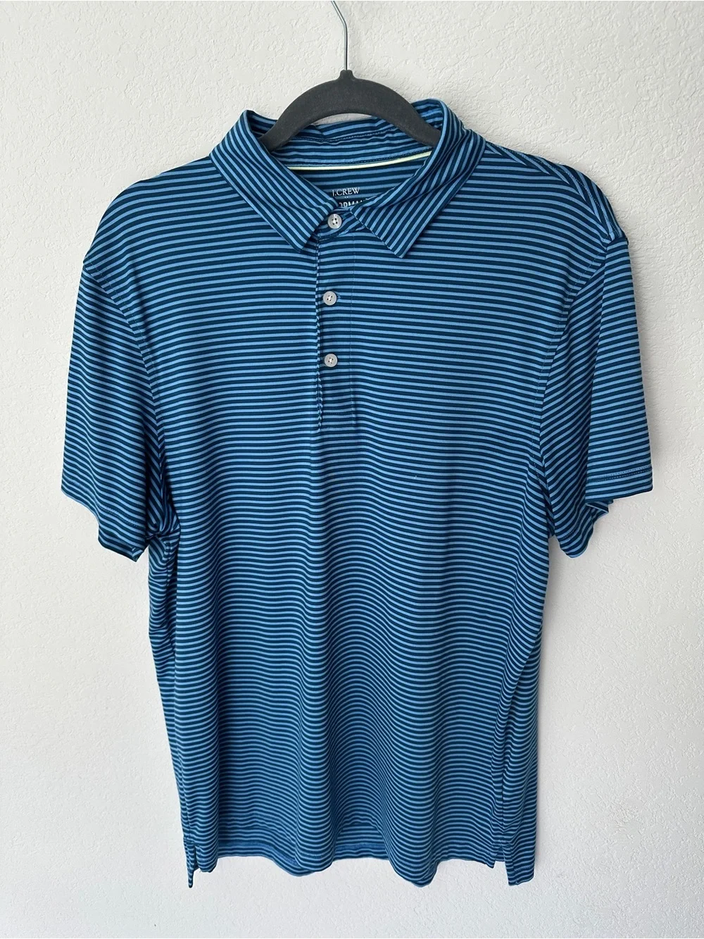 J. Crew Men’s Blue Striped Performance Polo